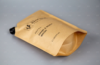 クラフト紙の口の袋袋はジュースの液体包装のためのサイズそして設計をカスタマイズした