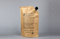 注文の印刷されたクラフト紙の口の袋の再生利用できるココナッツ油の結め換え品袋