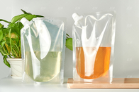 口プラスチック ジュースの飲み物の袋が付いている飲用Ecoの友好的な250ml透明な立場の食糧袋